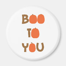 Boo To You (O's as pumpkins) Fridge Magnets