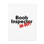 Boob Inspector On Duty Postcard