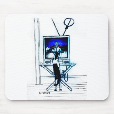 "Boob Tube Kitty" Mousepad by Hoffard