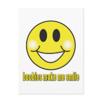 Boobies Make Me Smile Postcards