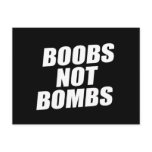 BOOBS NOT BOMBS postcards