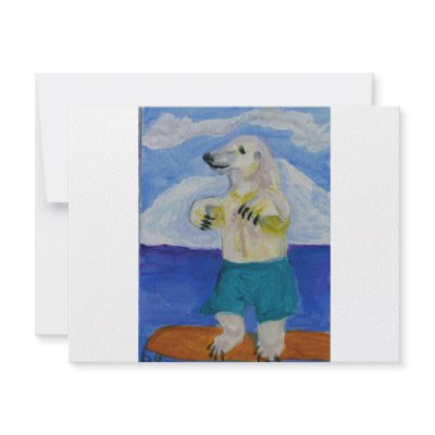 Boogie Board Bear Custom Invitations by Flags1