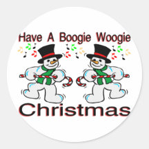 Boogie Christmas Round Sticker