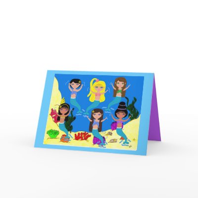 Boogie Down in Mermaid Town Greeting Card by KirstenEdwards