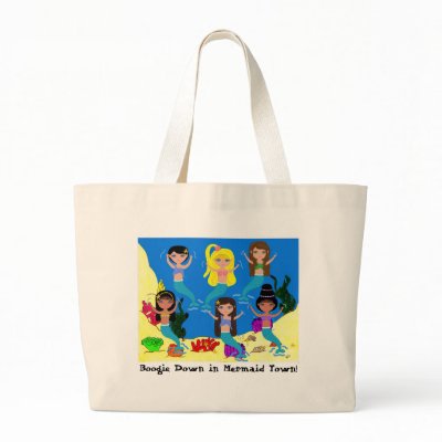 Boogie Down in Mermaid Town Tote Bag by KirstenEdwards