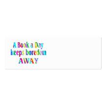 Book a Day BOOKMARK Business Card Template