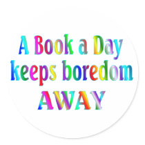 Book a Day Round Stickers