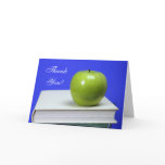 Book and apple Thank You card