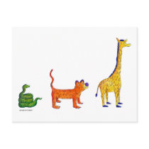 Book Animals Postcard