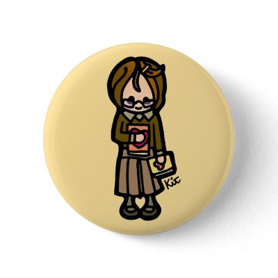 book badge. pinback buttons by kitskids