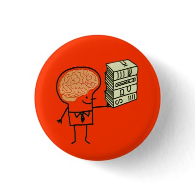 Book Brain Button by Youbeaut