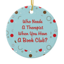 book club fun christmas tree ornament