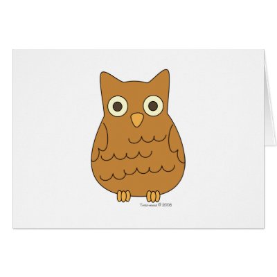 Book Club Owl Greeting Cards by candystore