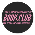 Book Club Rules Round Stickers