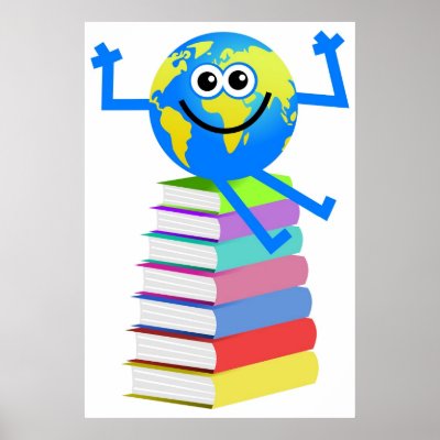 Book Globe Print by prawny
