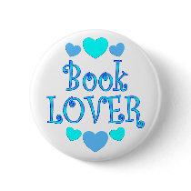 Book Lover Hearts Pinback Buttons