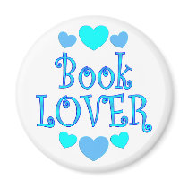Book Lover Hearts Fridge Magnet