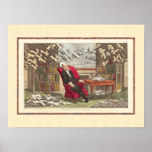 Book Lover's Fantasy Flying Books Dream Antique Posters