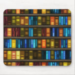 Book Lovers & Librarians Colorful Books on Shelf Mouse Pads