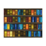 Book Lovers & Librarians Colourful Books on Shelf postcards