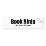 Book Ninja Bumper Sticker bumper stickers