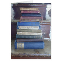 book stack greeting cards