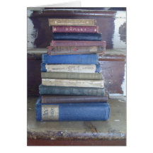 book stack greeting cards