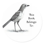BOOK STICKERS: PENCIL DRAWING OF JAY