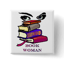 Book Woman Button