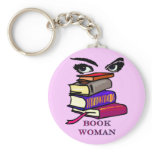 Book Woman Keychain