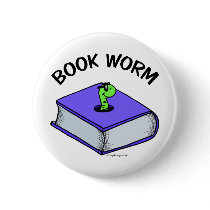 Book Worm Pins