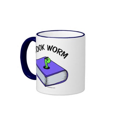 Book Worm Coffee Mug by ironydesigns