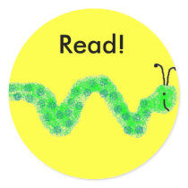 Book Worm Sticker
