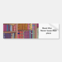 Book Worm Sticker Bumper Stickers