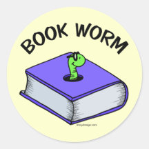 Book Worm Stickers