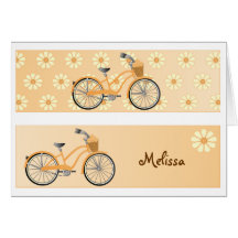 Bookmark Bicycle Greeting Card