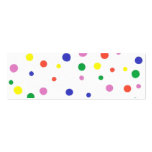 Bookmark card with colourful polka dots business cards