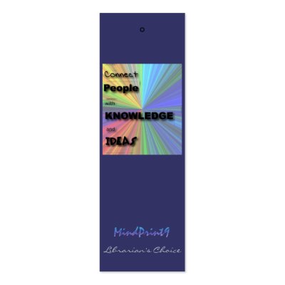 Bookmark - Connect People-Knowledge-Ideas Business Card Template by mindprint9