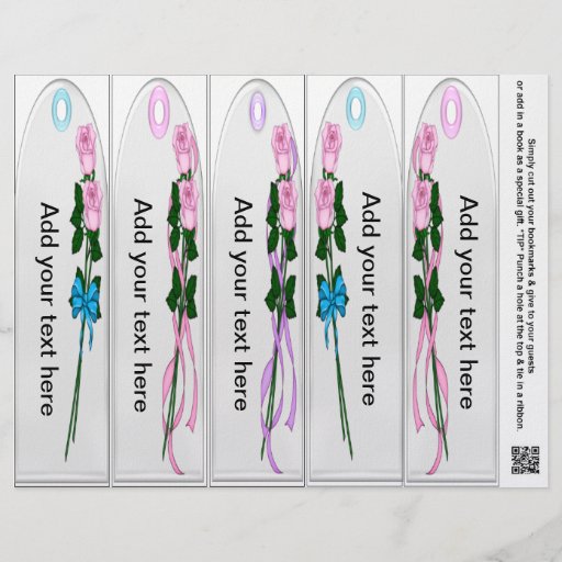 Bookmark Favours for Birthday Party Favours Sweet  Full Color Flyer