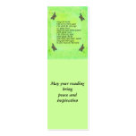 Bookmark for peace and inspiration business cards
