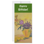 Bookmark Happy Birthday Flower Vase rack cards