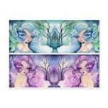 Bookmark Postcard: Blue Mask / Mauve Mask