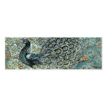 Bookmark, William Morris Peacock Business Card Template