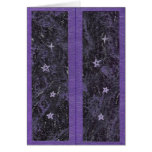 Bookmarks Purple Starry Night Card
