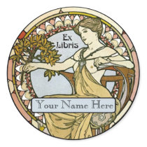 Bookplate Round Sticker