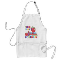 Books and Apples 100 Days of School Tshirts Apron