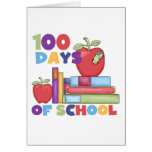 Books and Apples 100 Days of School Tshirts cards