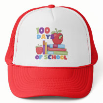 Books and Apples 100 Days of School Tshirts Mesh Hats