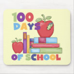 Books and Apples 100 Days of School Tshirts Mouse Mats
