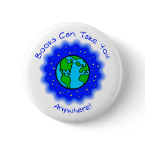 Books Can Take You Buttons, 2 shapes, 6 sizes